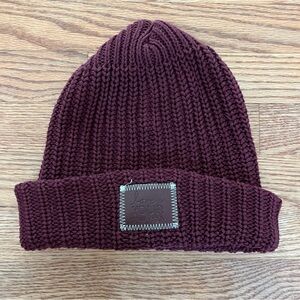 LOVE YOUR MELON Cuffed Knit Winter Beanie with‎ Leather Patch Adult Unisex